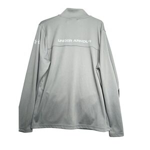 Under Armour Full Zip Jacket Mens L‎ Gray Long Sleeve Lightweight Fleece Lined